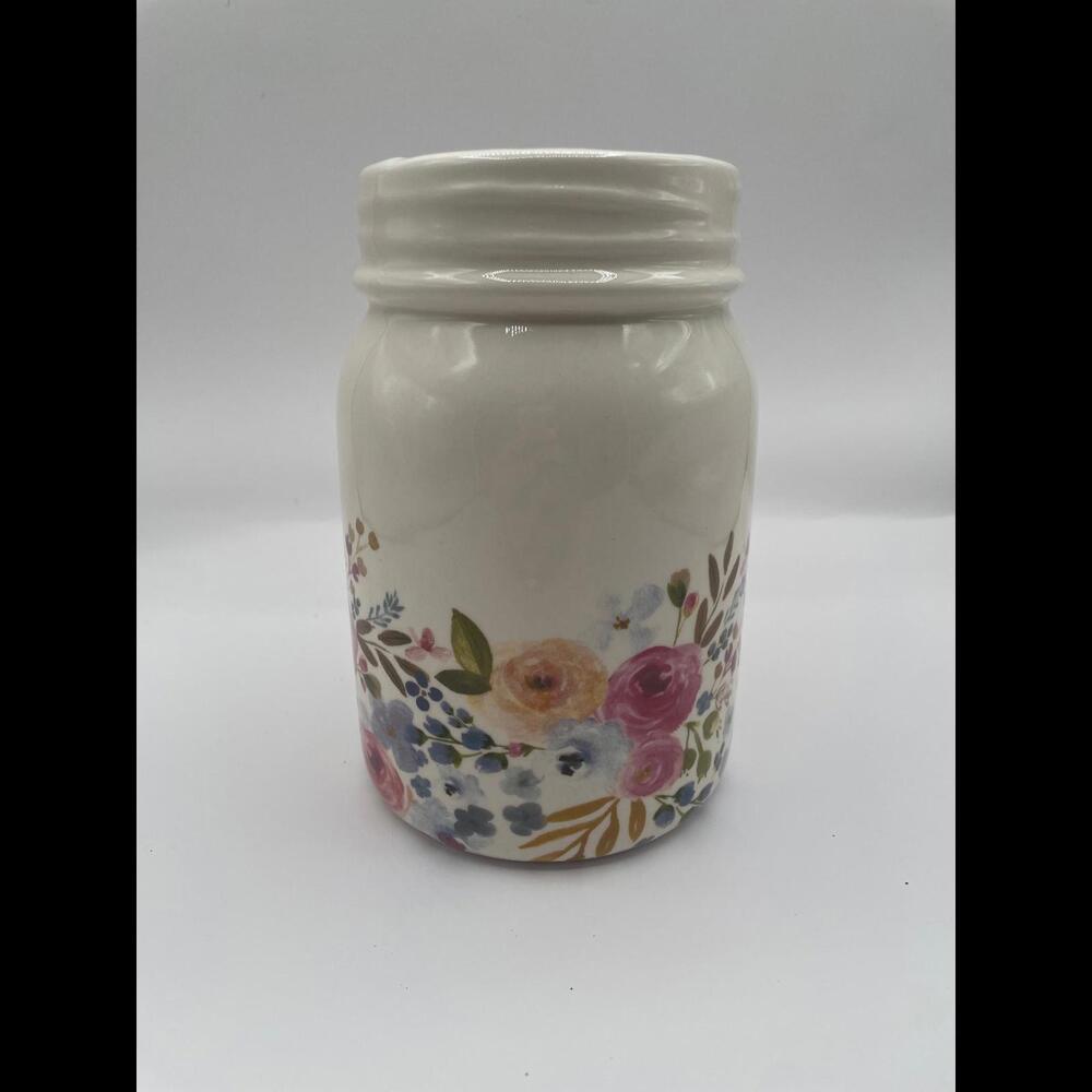 Floral Mason Jar Vase